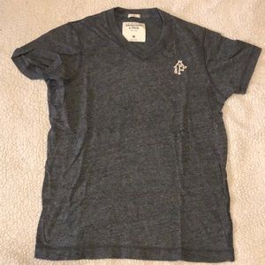 Abercrombie and Fitch V neck tee. Size medium. Heather gray